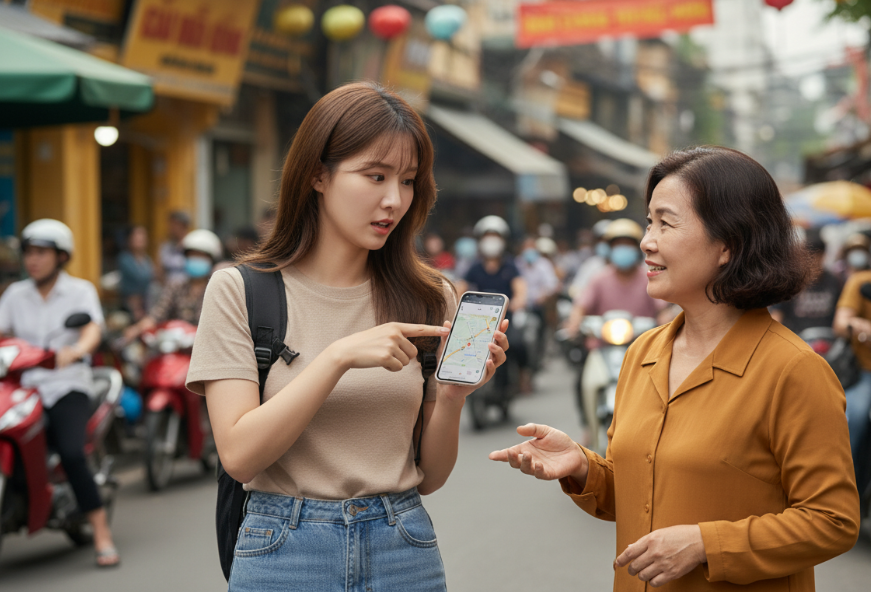 길을 묻는 여행자-도와주세요